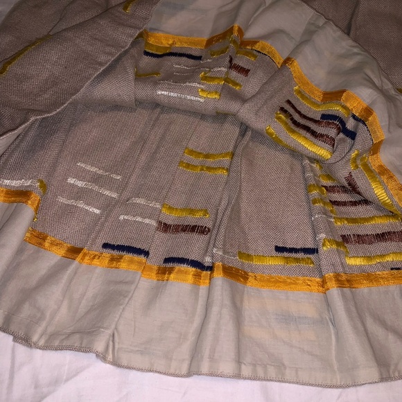 Maeve Skirt Size 6 Khaki, Yellow, Brown Striped - Picture 2 of 9